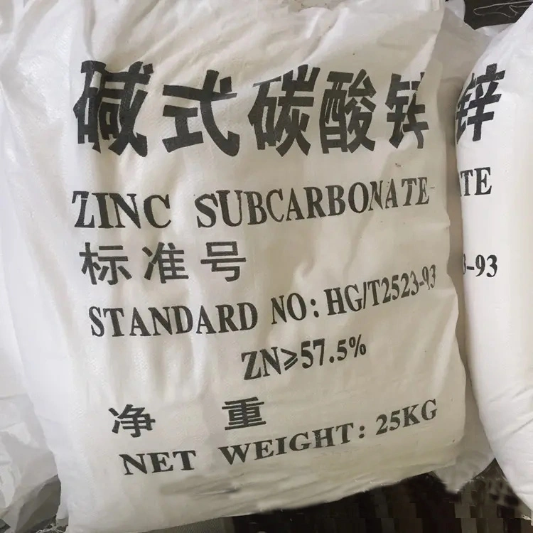 Znco3 Rubber Used Zinc Carbonate Basic 57.5% Shoes /Feed Additives.